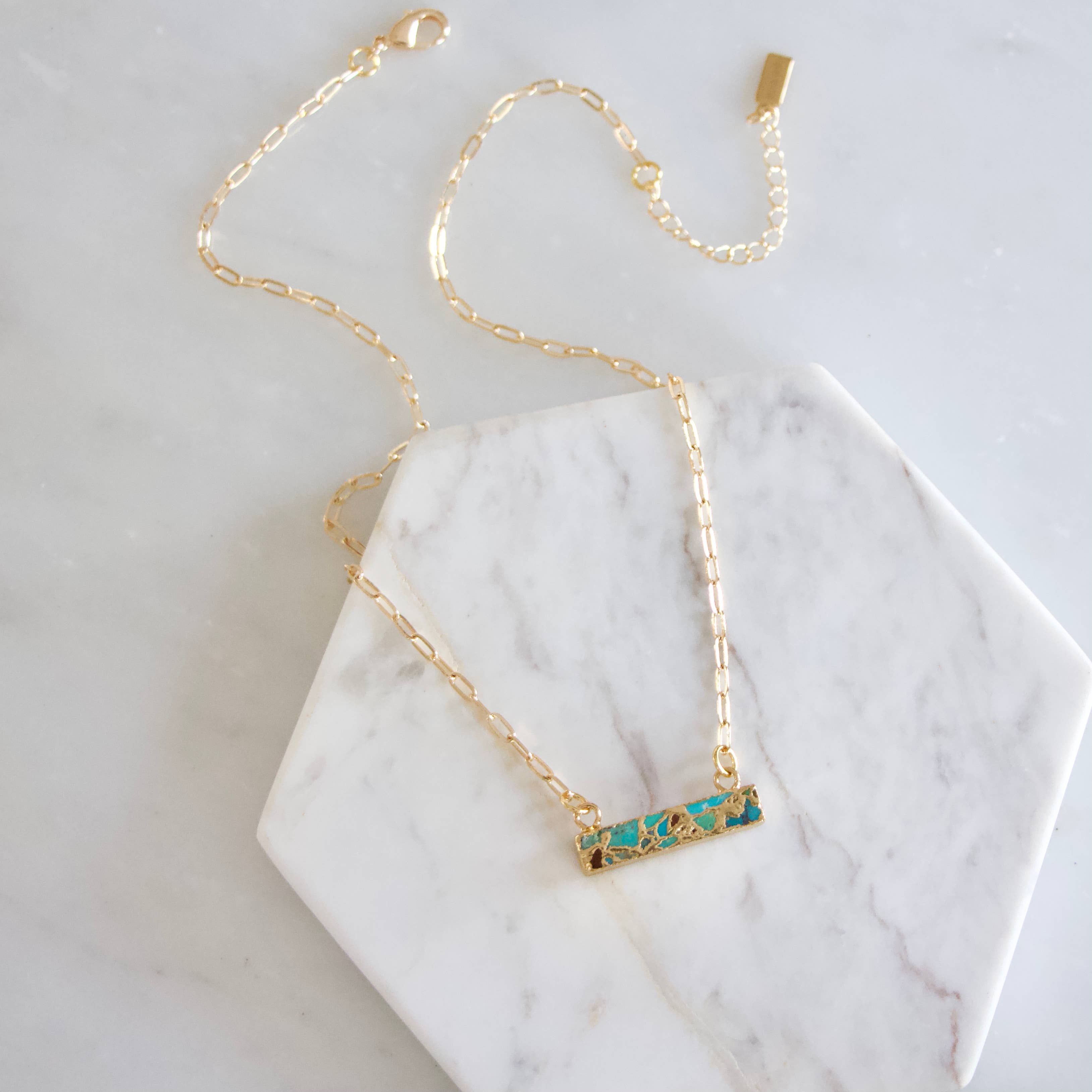 Turquoise Bar Necklace