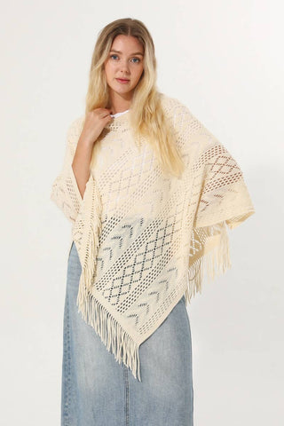 Autumn Tassel Poncho