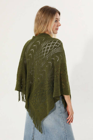 Autumn Tassel Poncho
