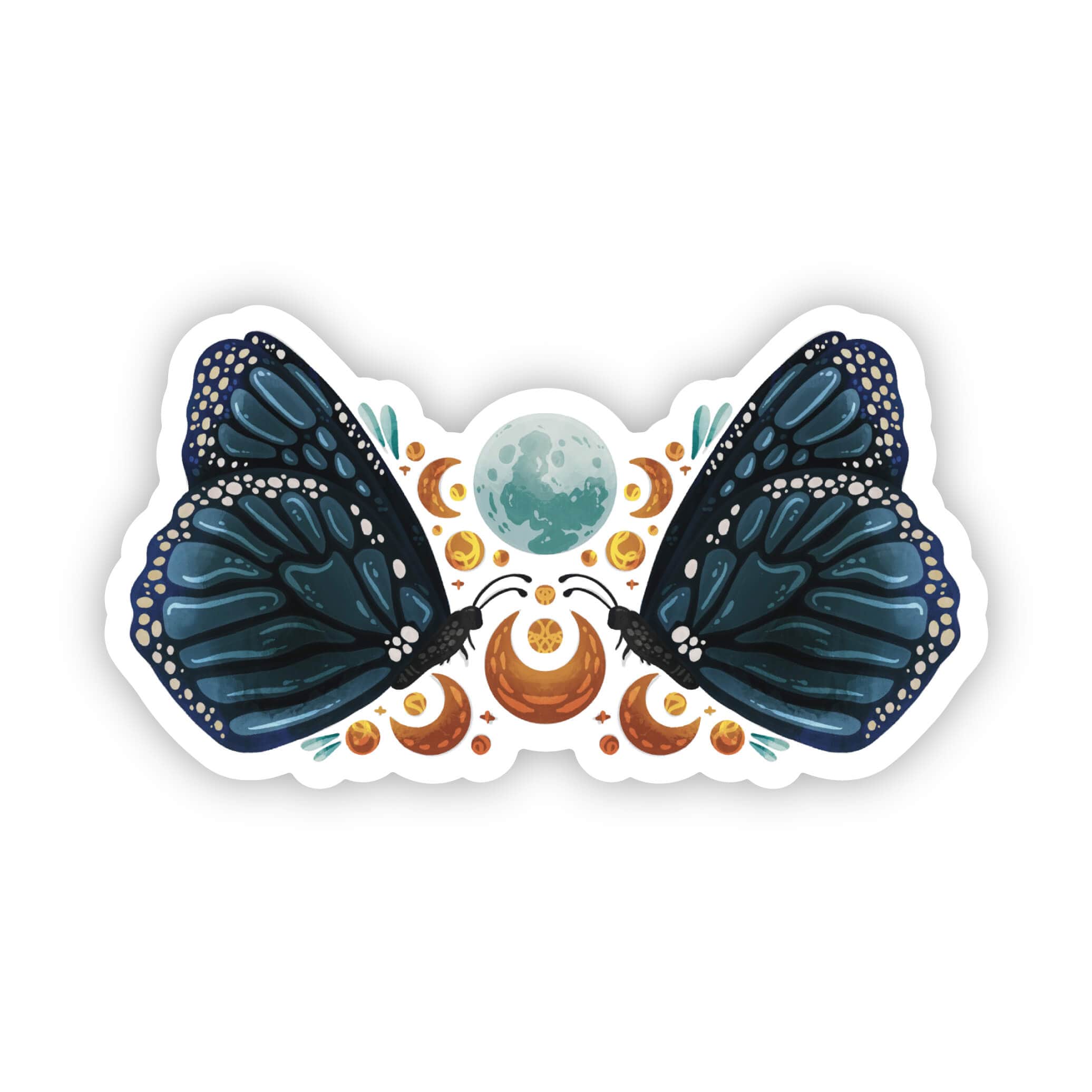 Butterfly and Moon Sticker