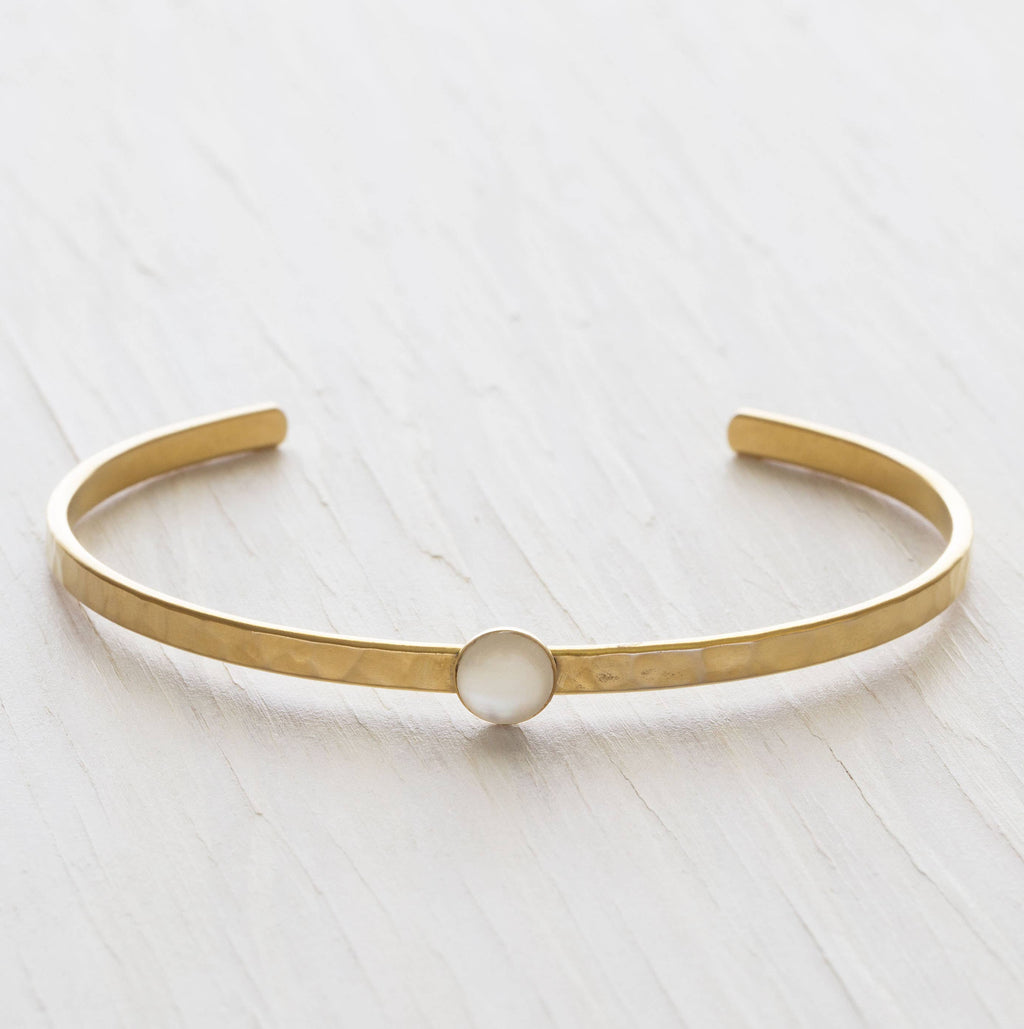 Pearl Hammered Cuff