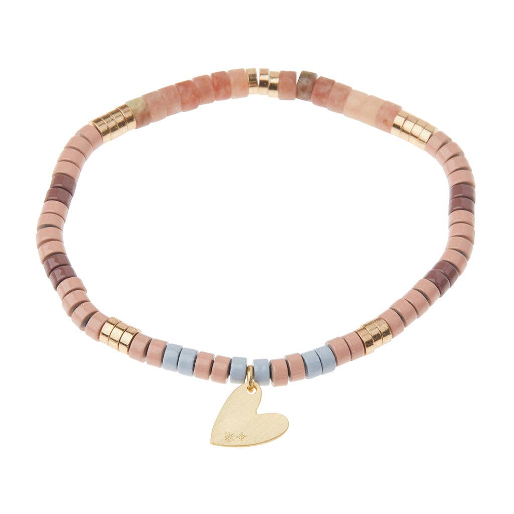 Rhodonite Intention Charm Bracelet