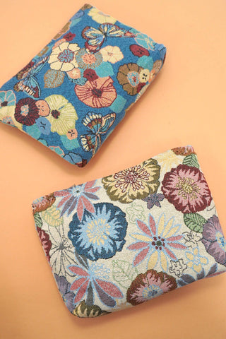 Vintage Floral Makeup Bag