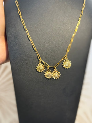 Simply Sunflower Charm Necklace