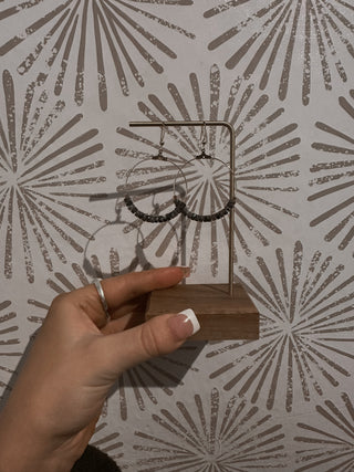 Gemstone Hoop Earrings