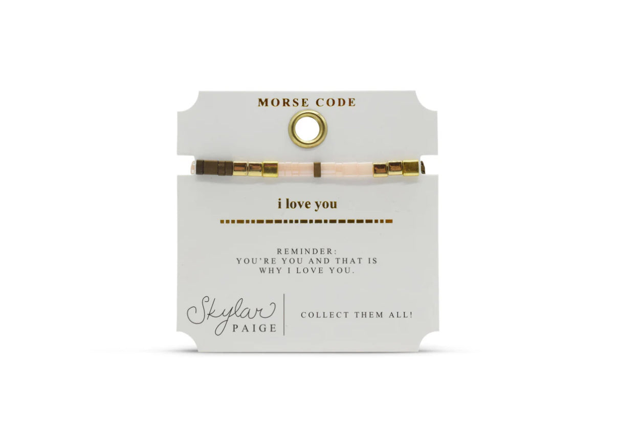 I Love You Morse Code Bracelet