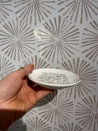 Pressed Floral Trinket Dish