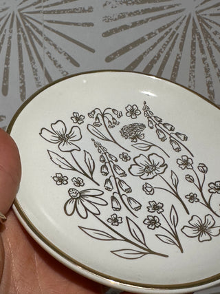 Pressed Floral Trinket Dish