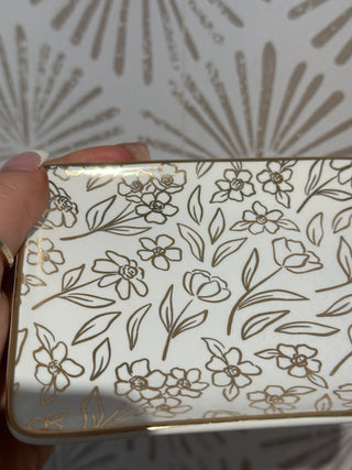 Terracotta Flowers Dish