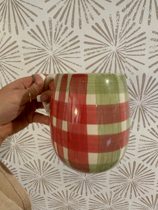 Plaid Christmas Mug