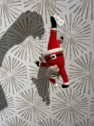 Dancing Santa Handstand Ornament