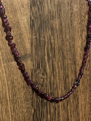 Ingrid Garnet Beaded Necklace