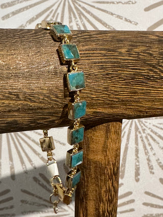 Turquoise Checkered Bracelet