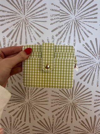 Green Gingham Wallet