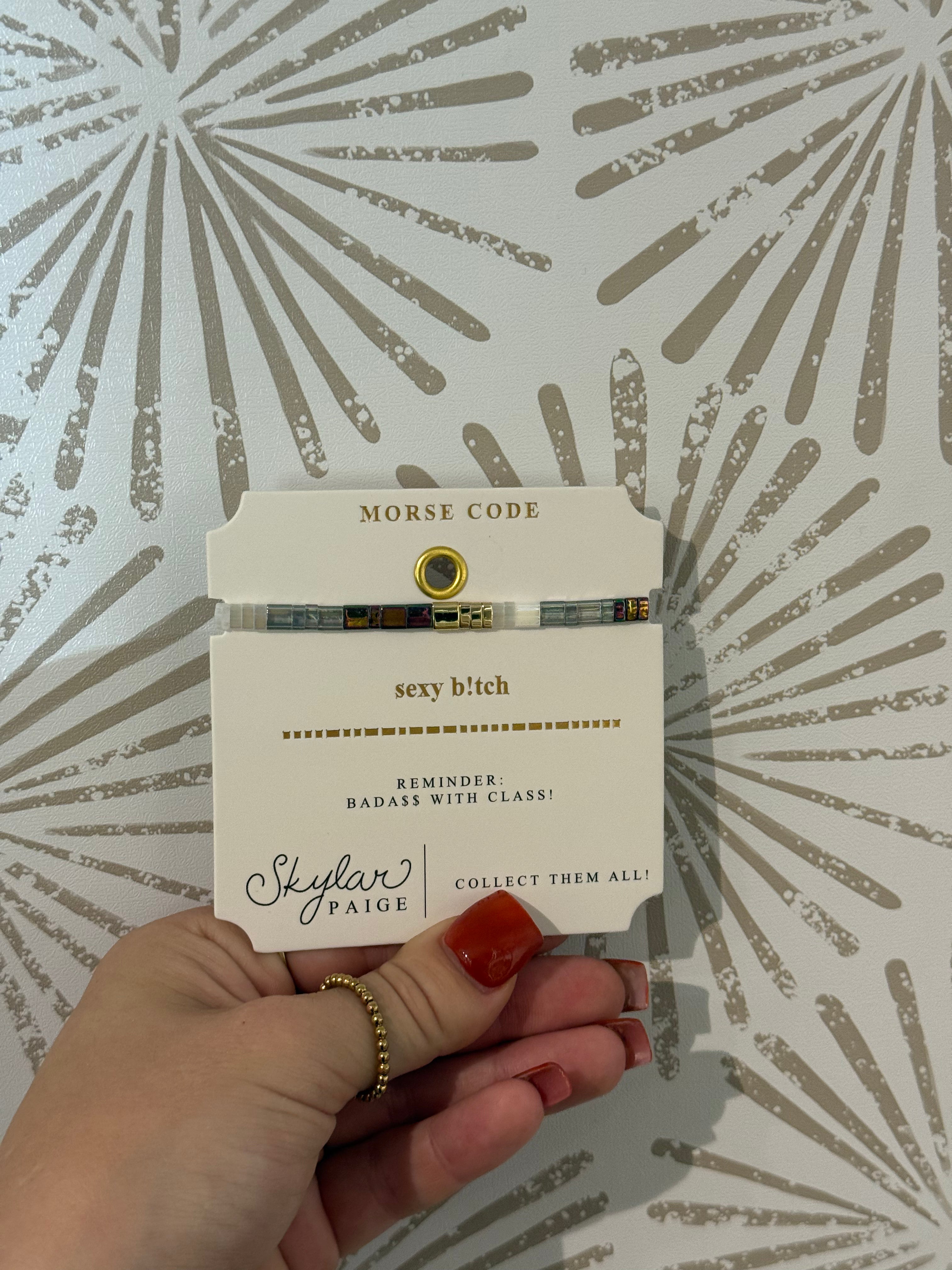 Sexy B! Morse Code  Bracelet