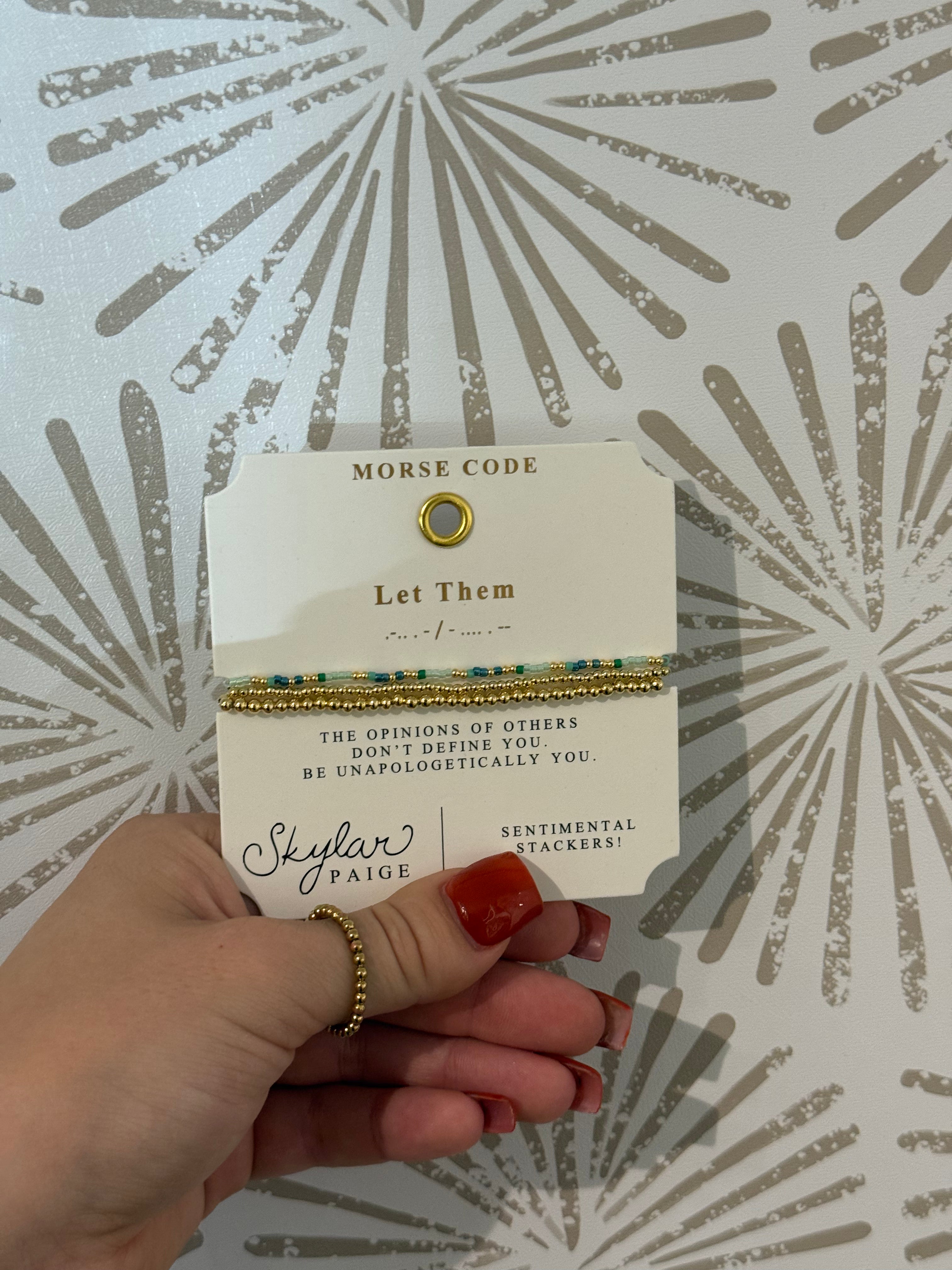 Let Them Morse Code Bracelet