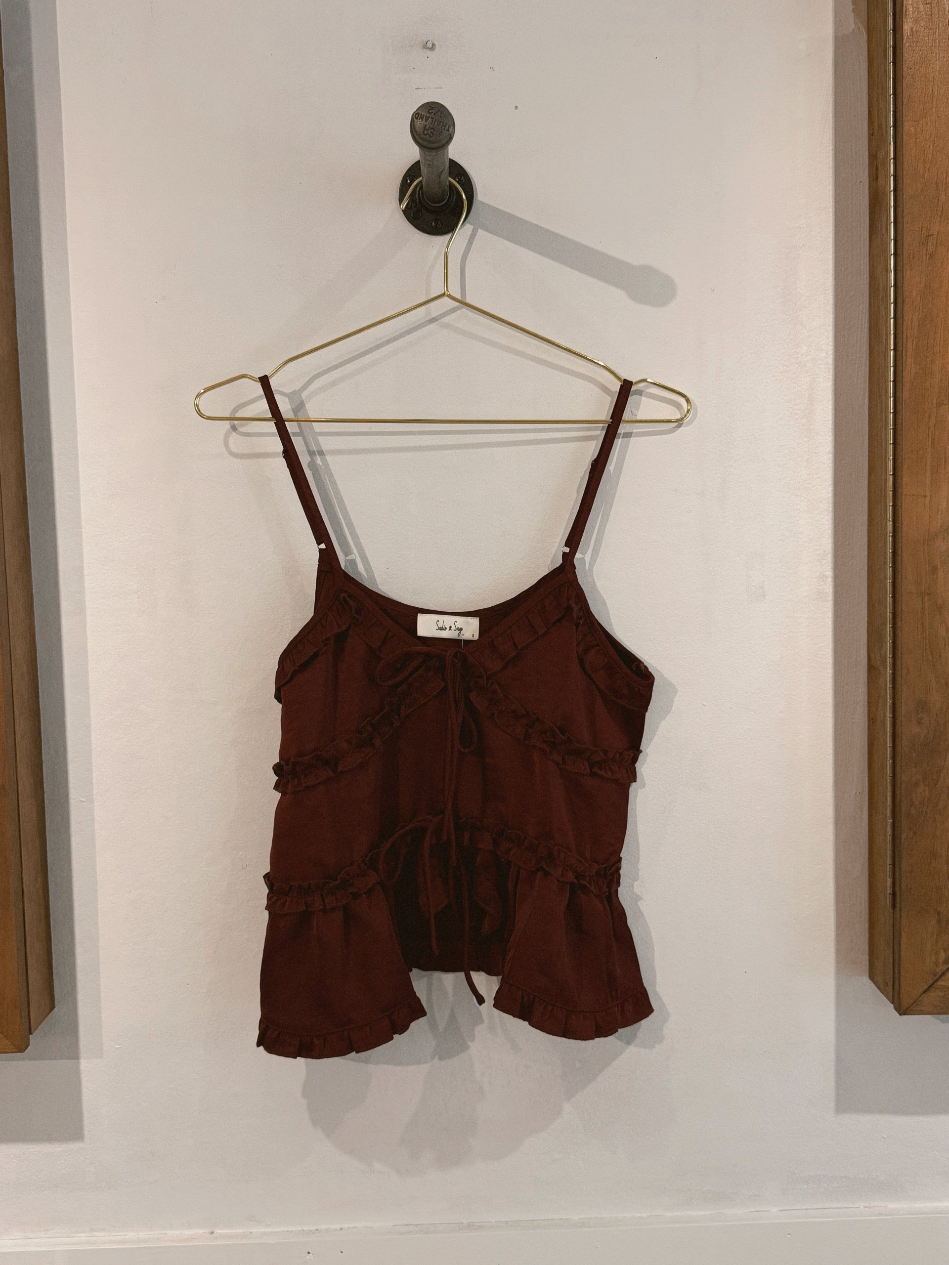 Garnet Ruffle Top