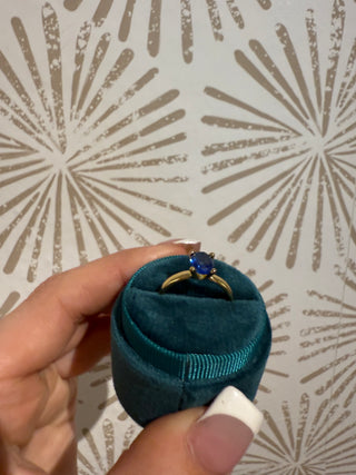 Royal Blue Solitaire Ring