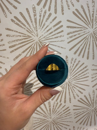 Engraved Moon Shine Ring