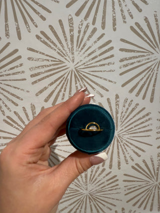 Mother of Pearl Gold Arch Ring