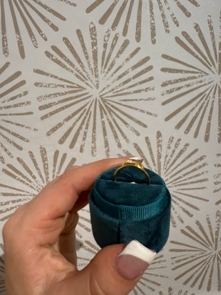 Mother of Pearl Gold Arch Ring