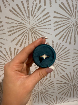 Opal Burst Gold Ring