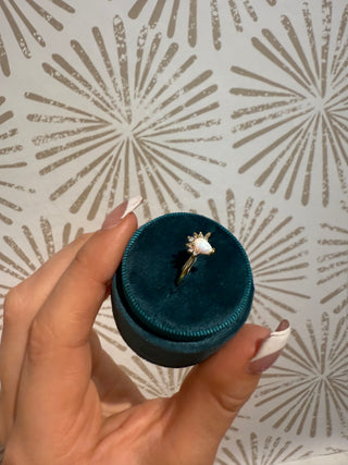 Opal Burst Gold Ring