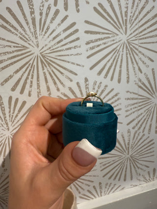 Opal Burst Gold Ring