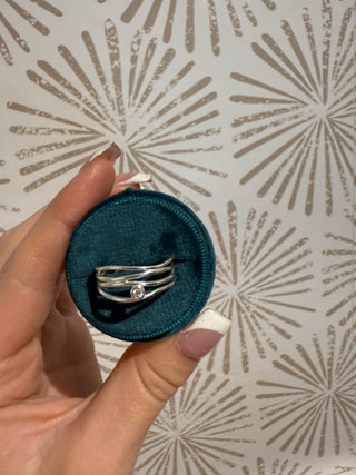 Silver Multi Banded Ring