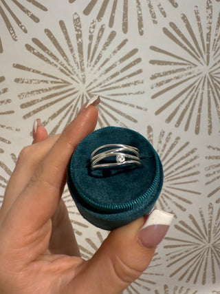 Silver Multi Banded Ring