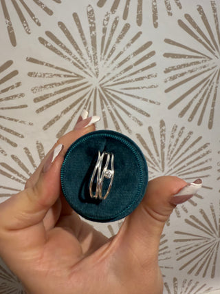 Silver Multi Banded Ring