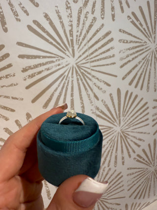 Golden Halo Moonstone Ring