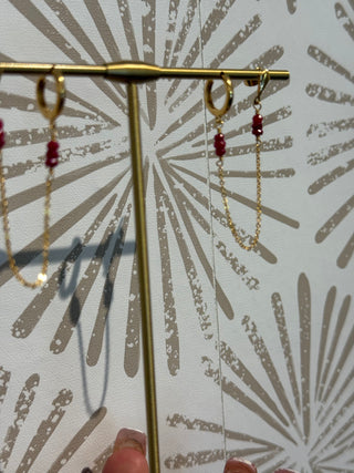 Cascades Ruby Earring