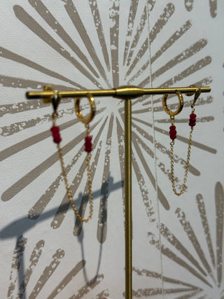 Cascades Ruby Earring