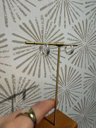 Silver Huggie Hoop