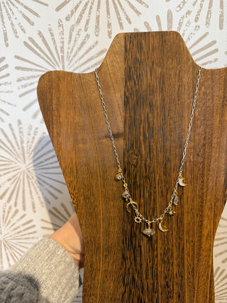 Horizon Mixed Metal Charm Necklace