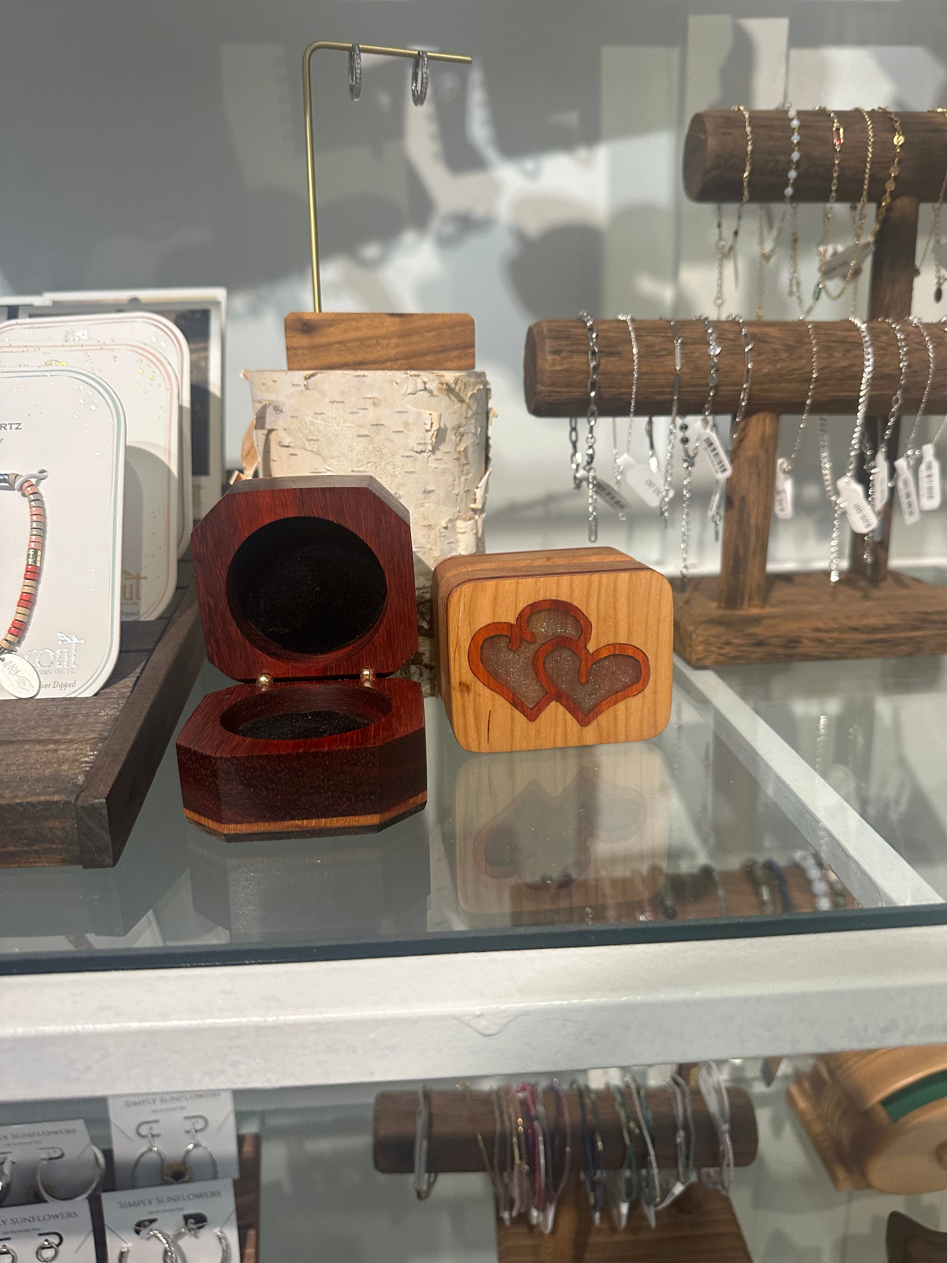 Square Heart Jewelry Box