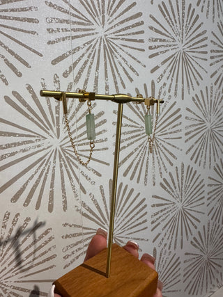 Aventurine Double Pierced Earrings