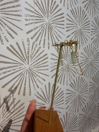 Aventurine Double Pierced Earrings