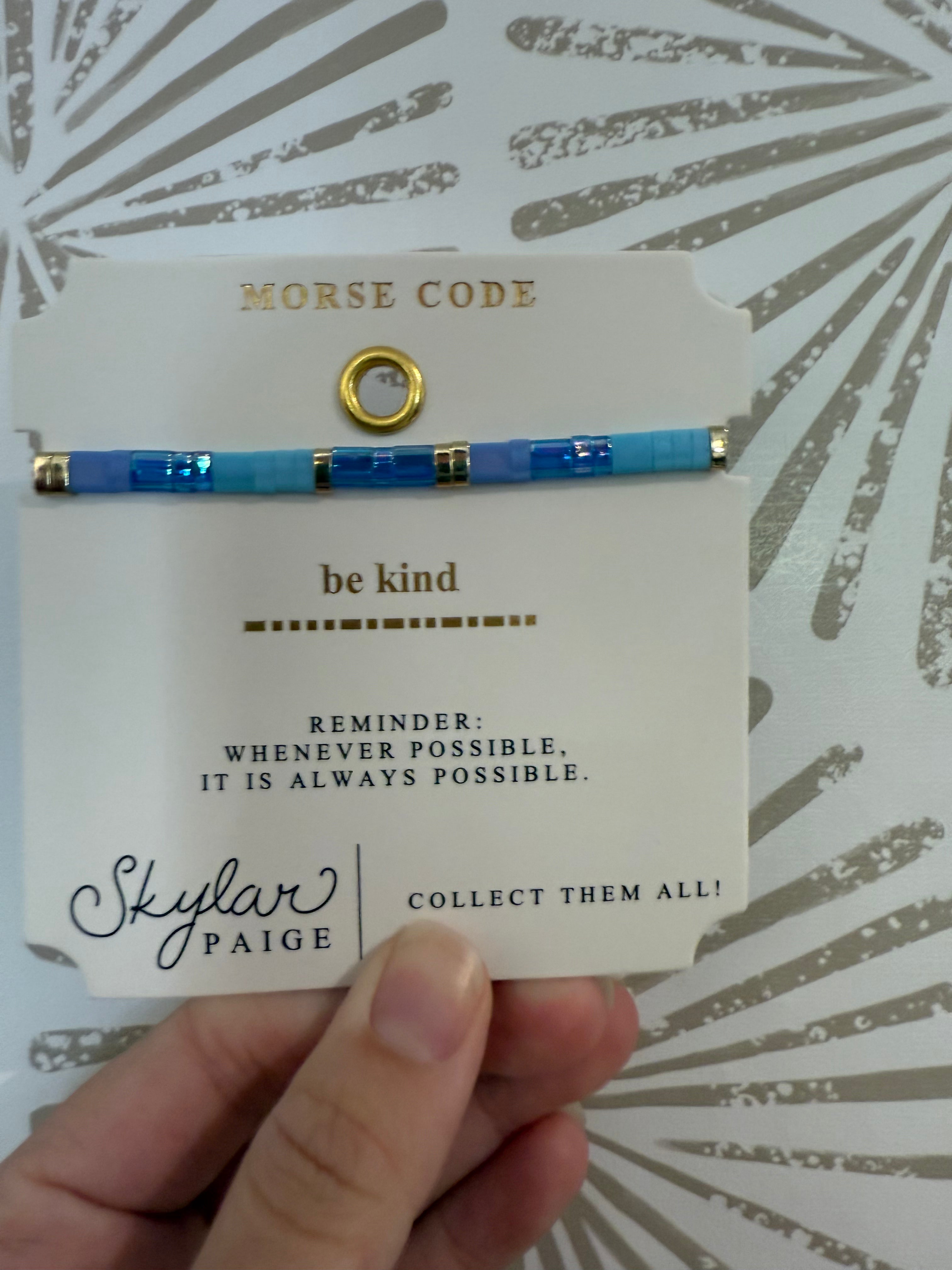 Be Kind Morse Code Beaded Bracelet