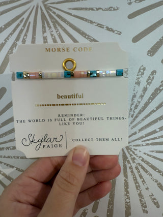 Beautiful Morse Code Beaded Bracelet