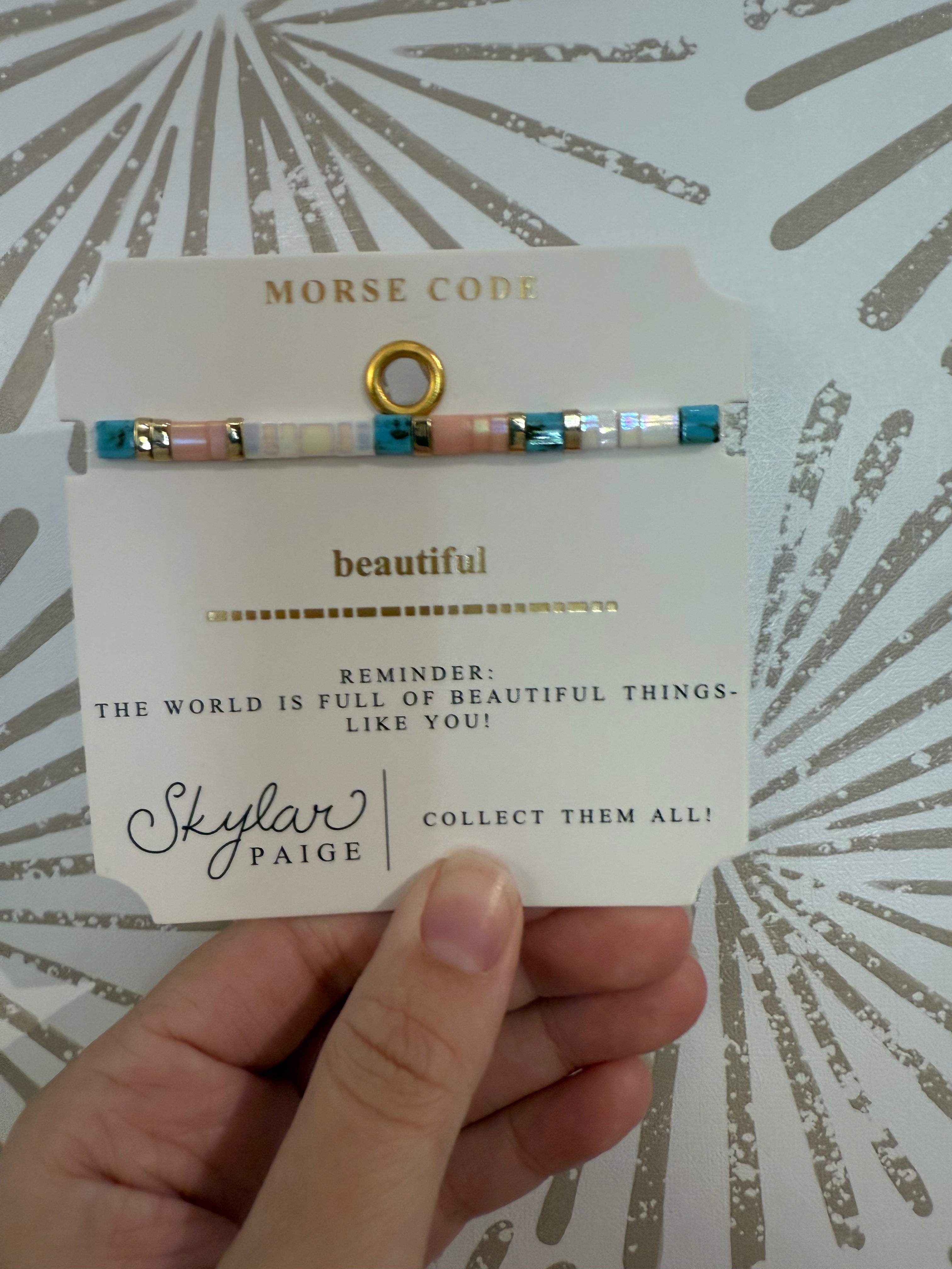 Beautiful Morse Code Beaded Bracelet