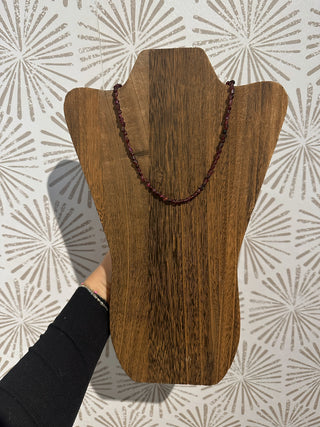 Ingrid Garnet Beaded Necklace