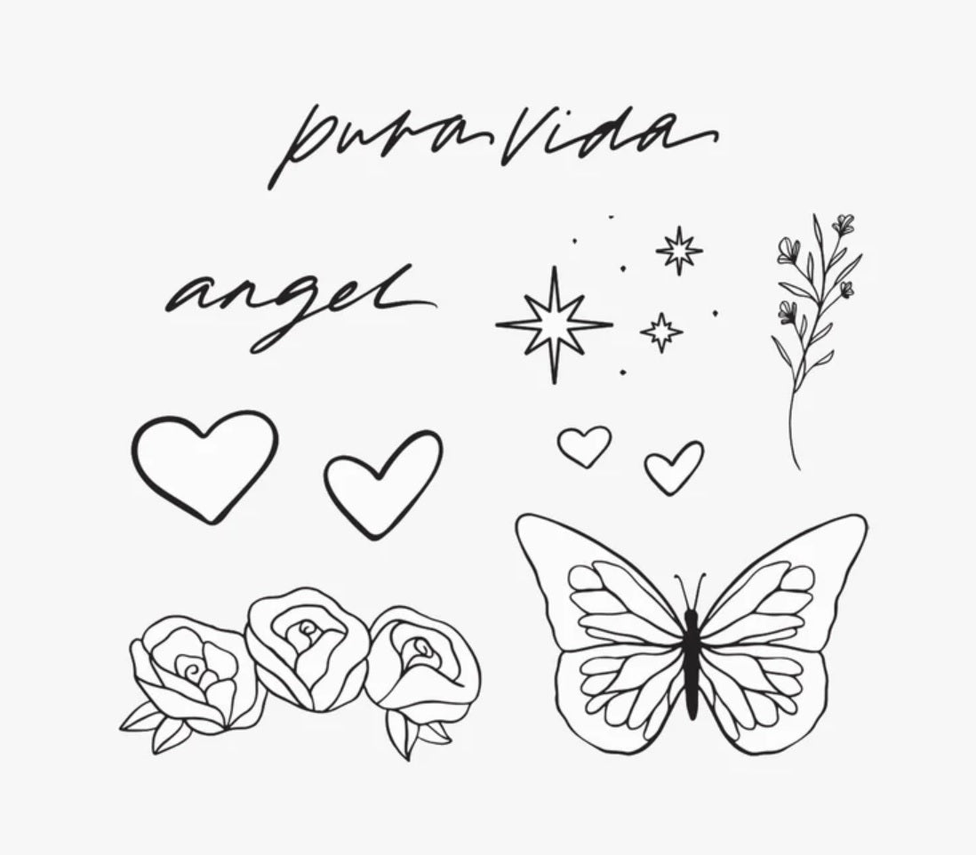 Pura Vida Temporary Tattoos
