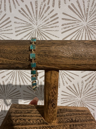 Turquoise Checkered Bracelet
