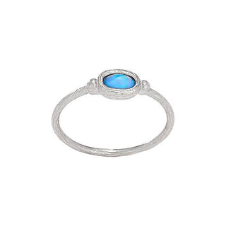 A Small Spark Sterling Silver Opal Ring - Simply Sunflowers