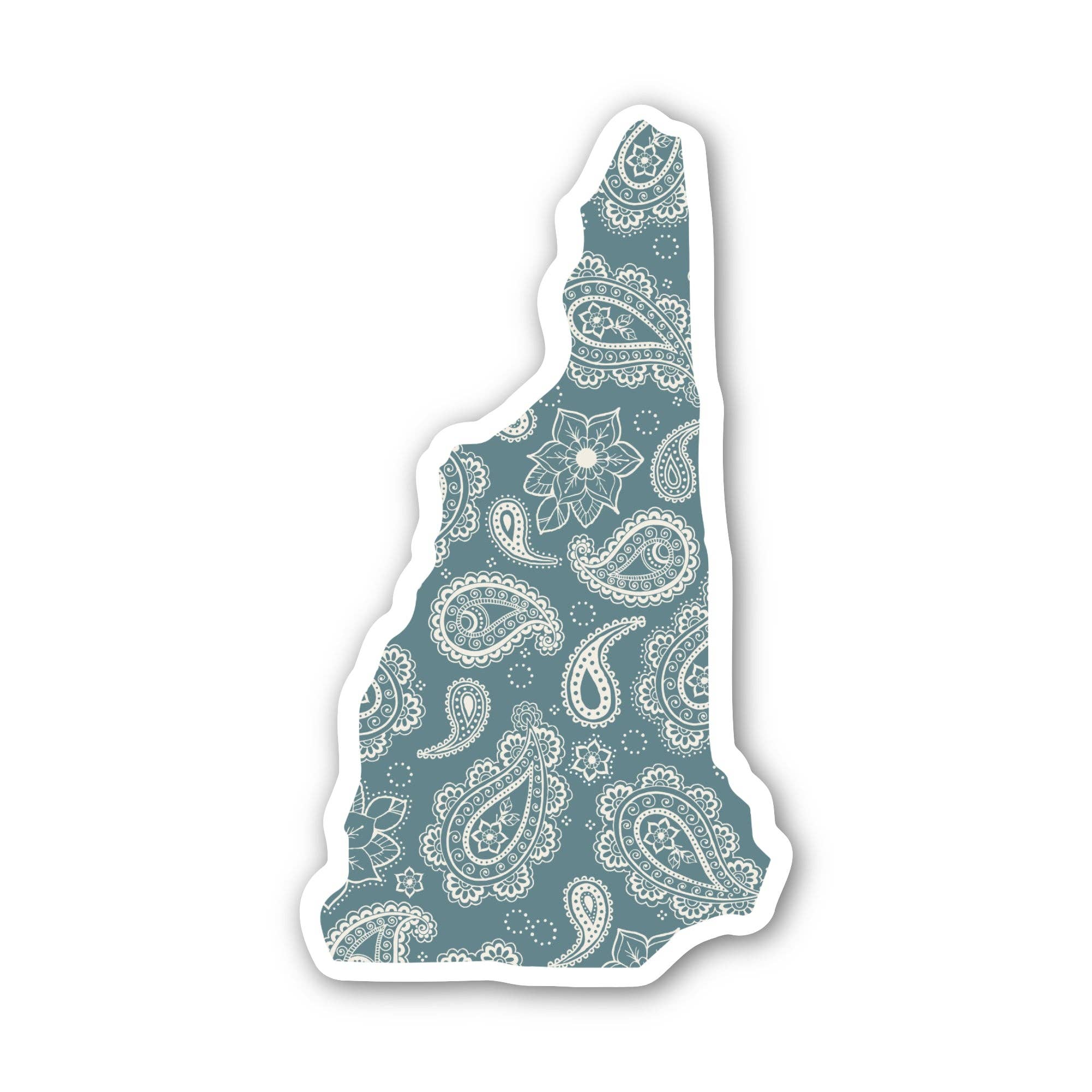 New Hampshire Paisley Pattern Sticker