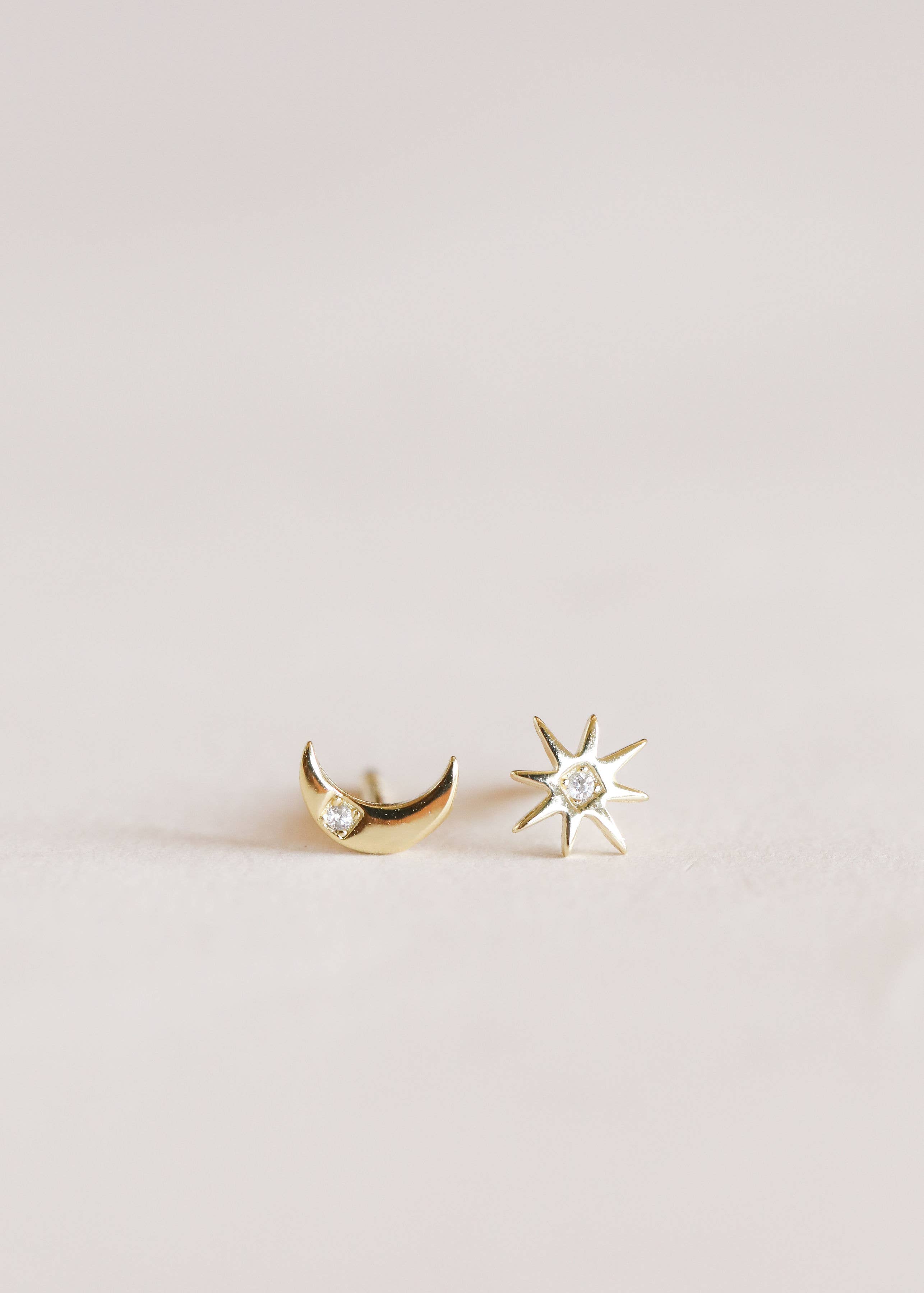 Sun and Moon Studs