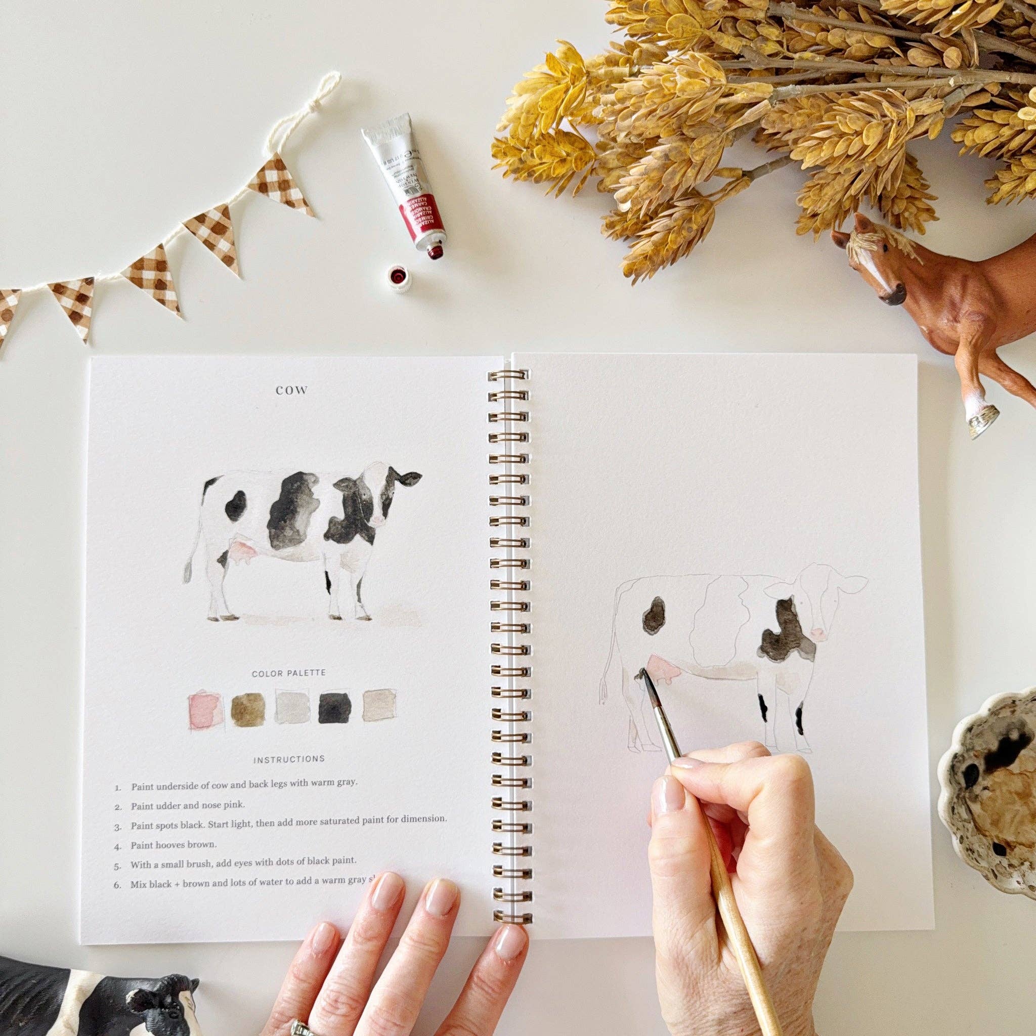 Farm Watercolor Book