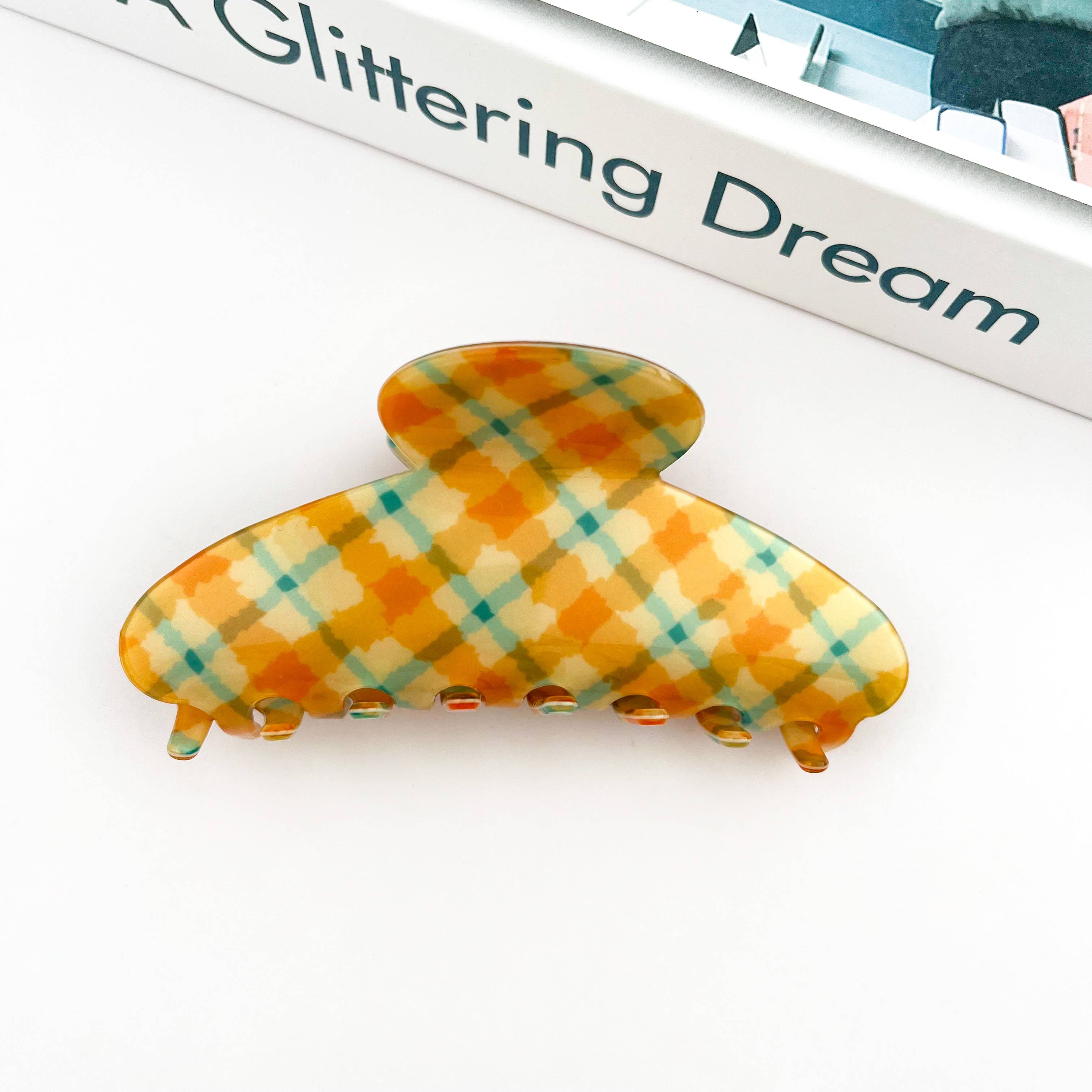 Retro Plaid Claw Clip